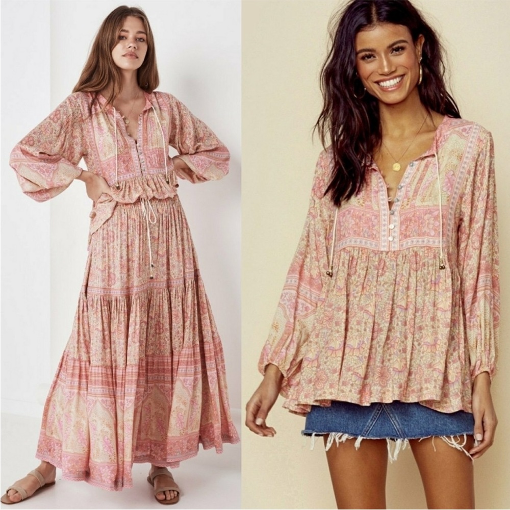 Spell Designs Gypsy Collective - Poinciana Blouse - Cotton Candy Pink S